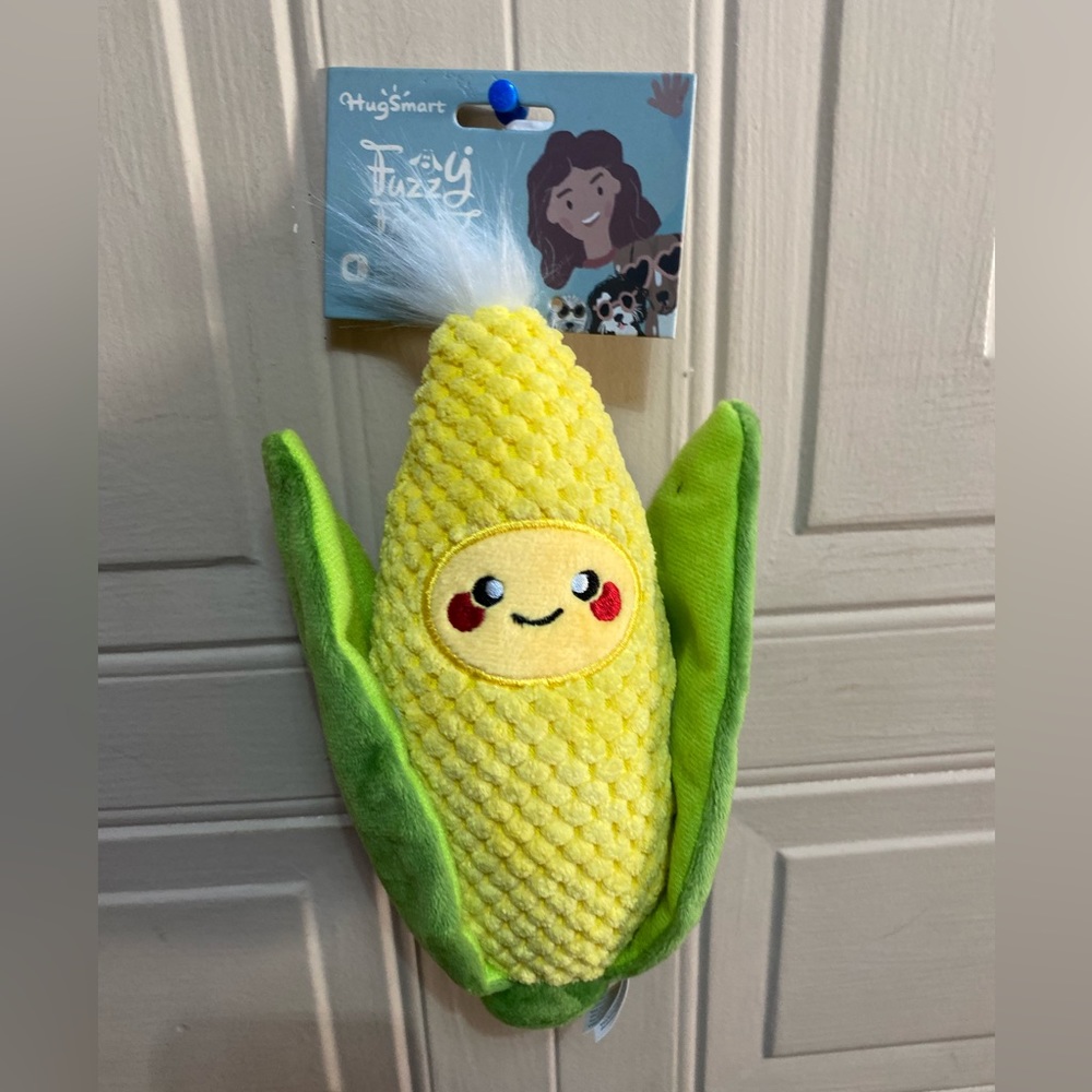Hug Smart Corn Dog Toy With Squeaker